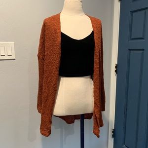 Mossimo rust color open cardigan